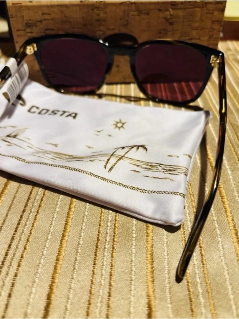 Costa Men’s Tortoise Brown Polarized Sunglasses Sullivan Bronze Mirror